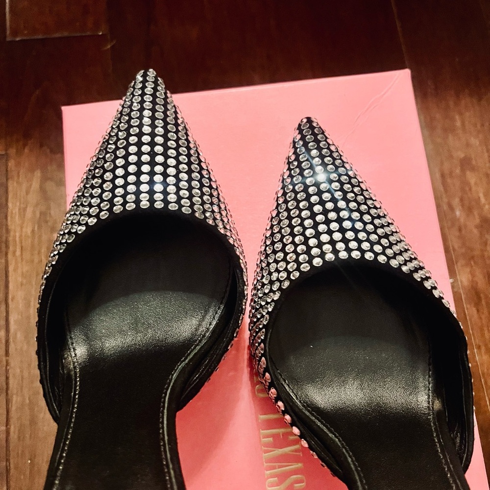 Paris Texas Black and Silver Studded Heels - Picture 6 of 6